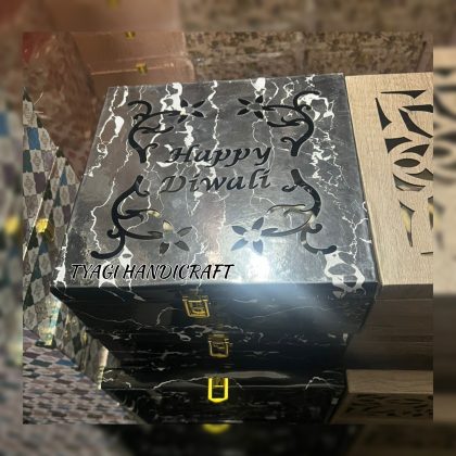 Custom laser engraved dry fruit gift box for business branding